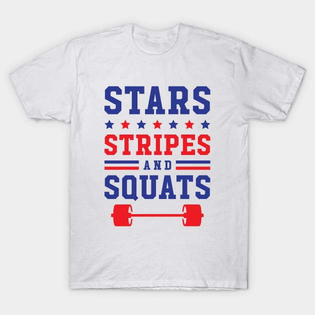 Stars, Stripes And Squats T-Shirt by brogressproject